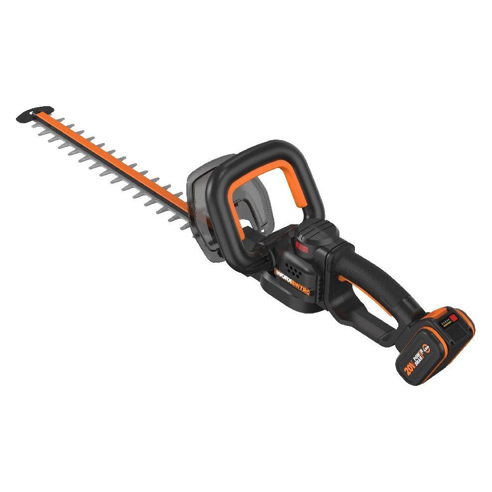 Worx Drahtloser Heckenschere mit bürstenlosem Motor und Diamantklingen (Akkubetrieb) (WG263E)