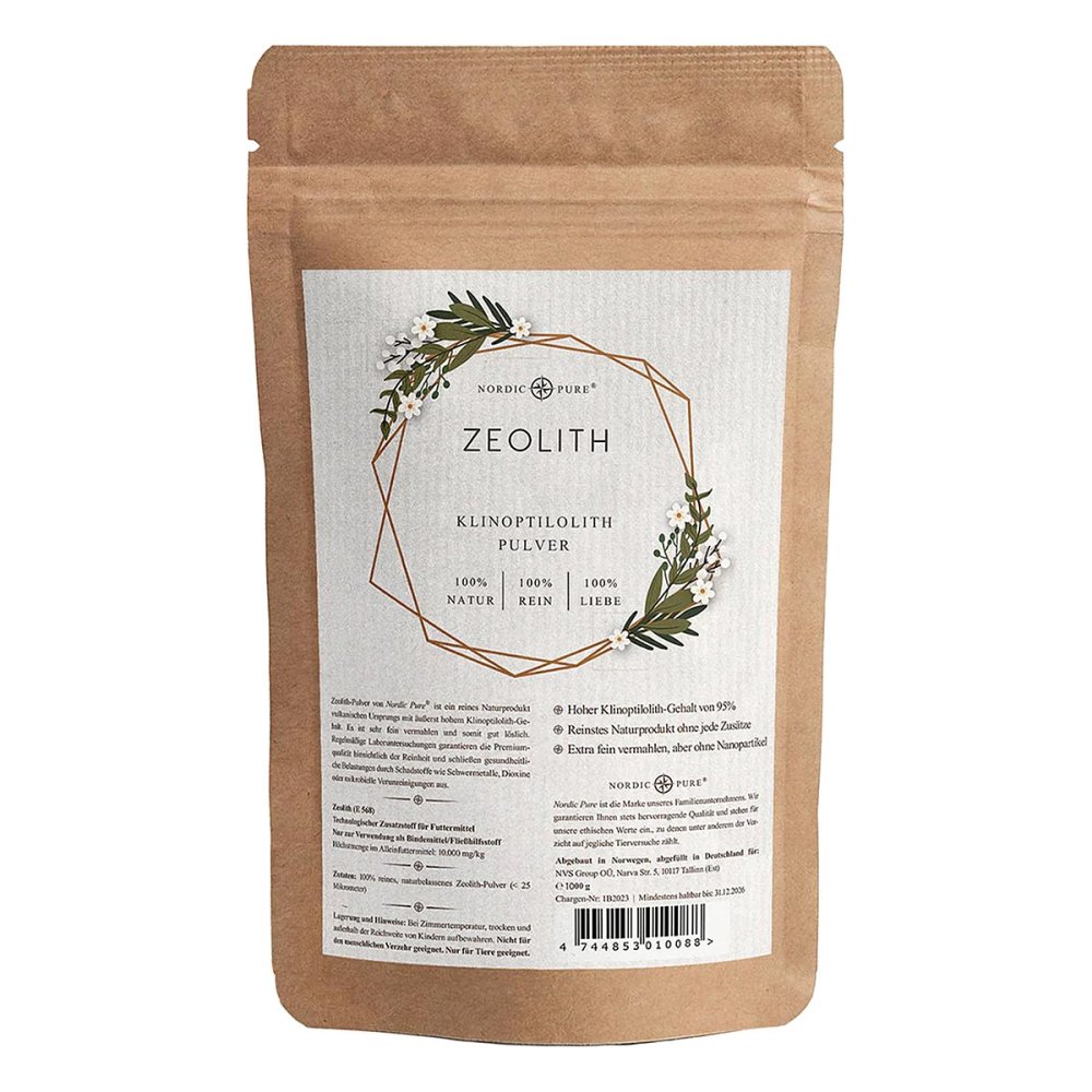 Mediakos GmbH Zeolith Pulver 95% Klinoptilolith Nordic Pure - nur für Tiere 20095008