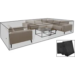 OUTFLEXX Premium Abdeckhaube für Gartenlounge, z.B. 30785, schwarz, 397x373x56cm, wasserbeständig