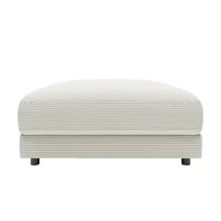 Jette Home Element Hocker in Cord Sila , weiß , Maße (cm): B: 100 H: 43 T: 127.0