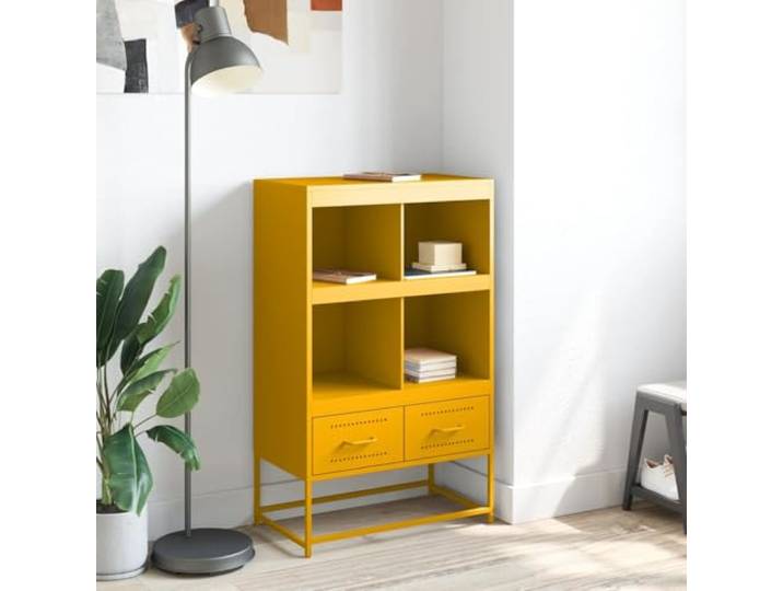 KTHLBRH Sideboard 4 Fächer, 2 Schubladen, großer Stauraum, einfache Reinigung, Montage erforderlich