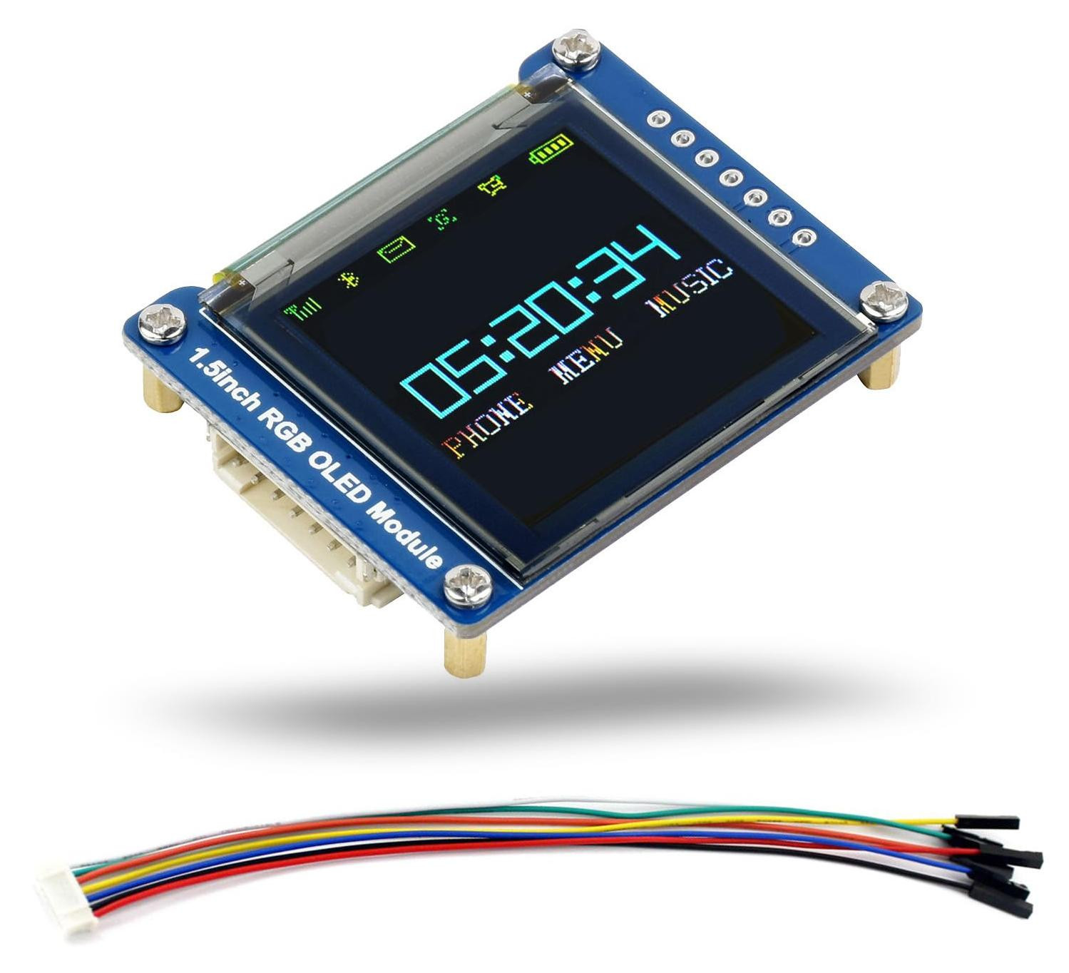 Selius OLED Display Module 1.5 inch, 128x128 Resolutie, 3.3V/5V, SPI Interface