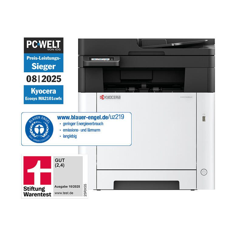 KYOCERA ECOSYS MA2101cwfx/Plus + Farblaser-Multifunktionsdrucker 870B6110C223NL1