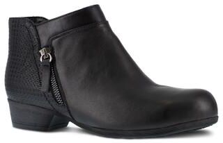ROCKPORT WORKS Carly Alloy Toe Work Bootie - Womens 10.5 Black Oxford Medium
