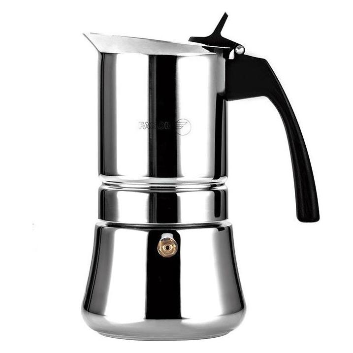 Fagor Italienische Kaffeemaschine Schwarz Edelstahl 60 ml (10 Tassen) (45317797)