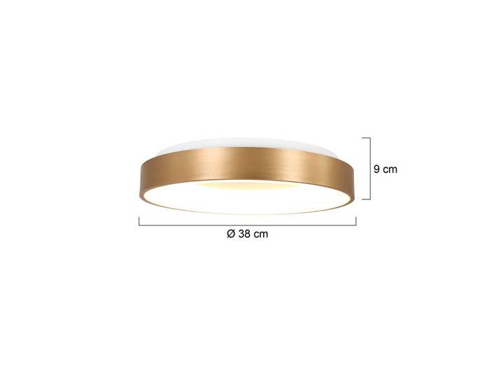 Steinhauer LED Deckenlampe Ringlede, dimmbar, messing / gold, für Wohn- / Esszimmer, Metall, Modern, LED Deckenleuchte