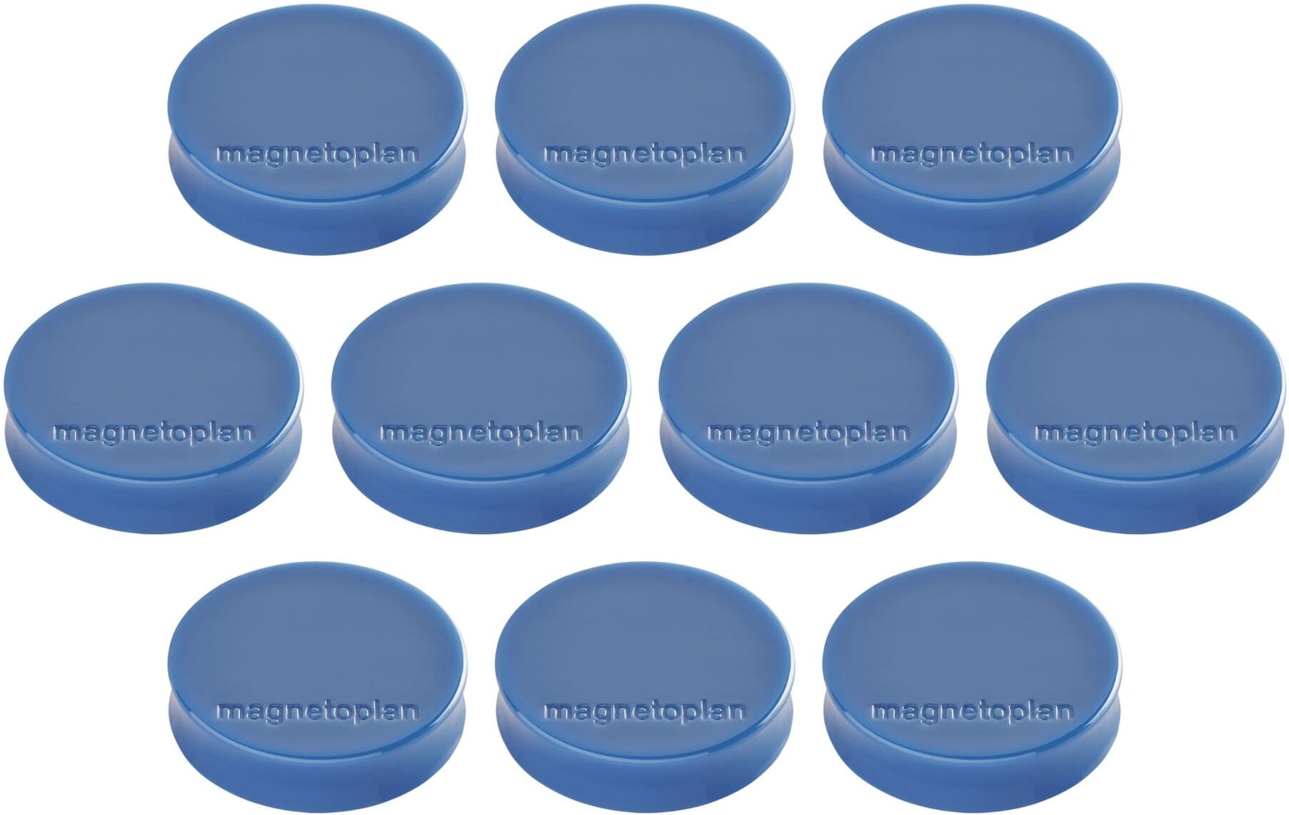 Magnetoplan Ergo-Magnete, medium, dunkelblau, Pack a 10 Stück ; Soennecken (1664014)