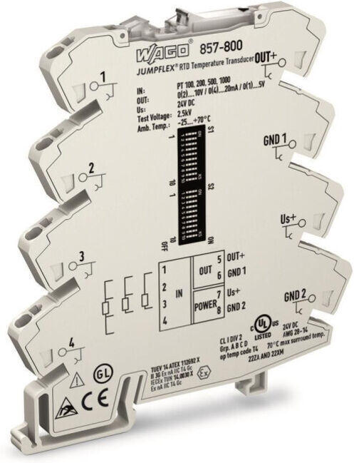 WAGO Transmetteur de température 857-800 pour capteurs RTD (857-800)