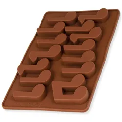 Wisefood Silikonform Noten - braun 19,5x12x1,5cm