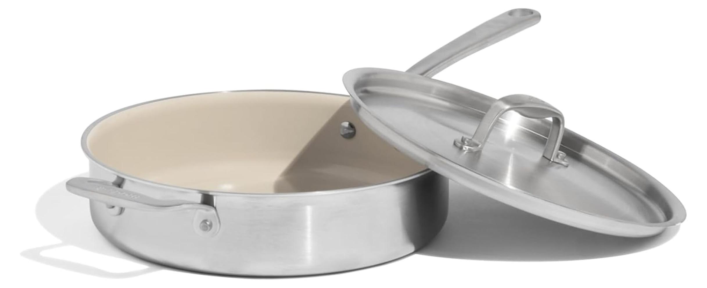 Bratpfanne 3,5 Quart, Keramik-Antihaft, 5-lagig, mit Deckel