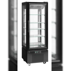 TEFCOLD Kühlvitrine (Gefriergerät)  UPD400-F 364l Schwarz / Glas
