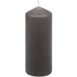 Stumpenkerze 20 cm Wachs Grau