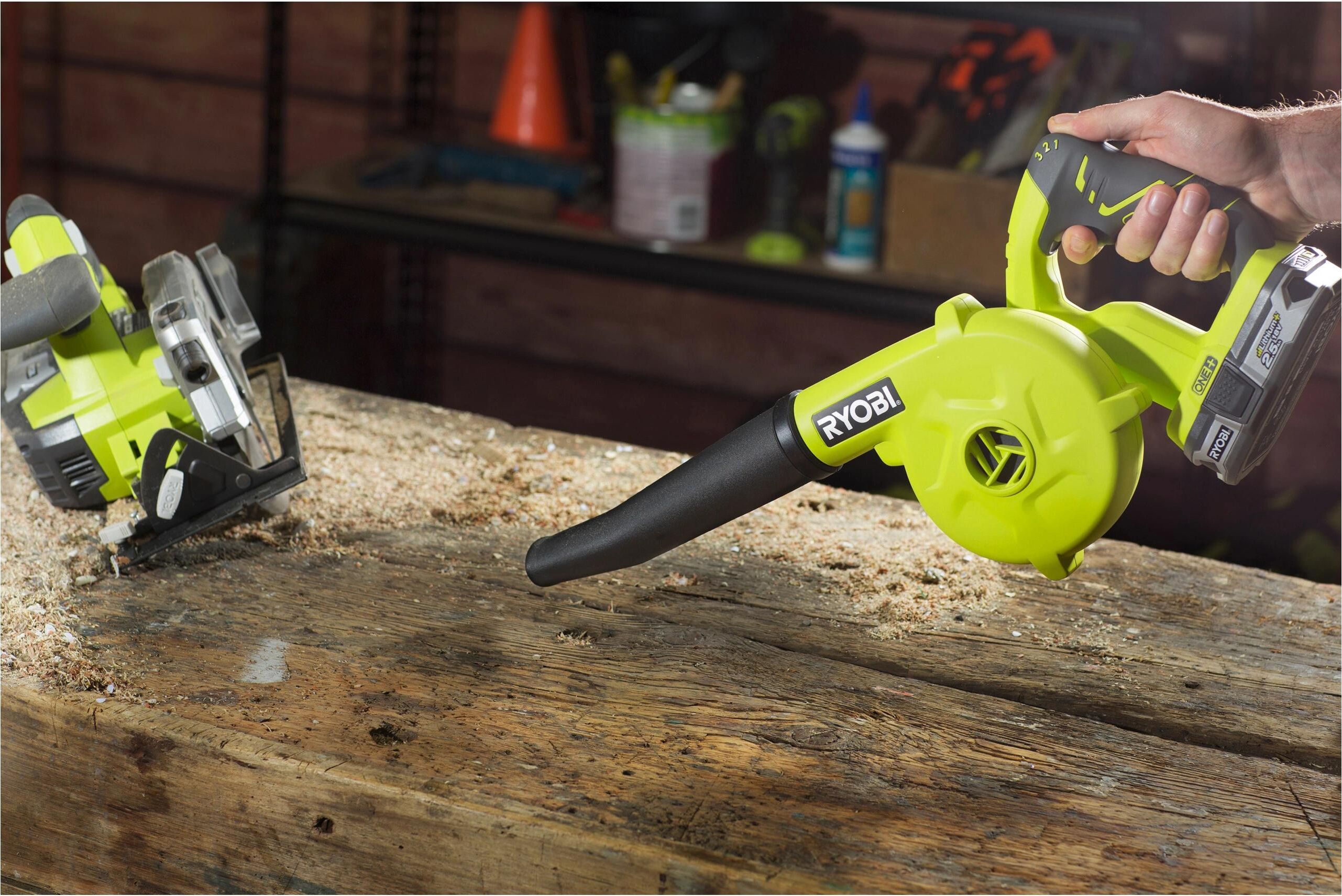 Akku-Laubbläser RYOBI "RYOBI R18 TB-0", grün (bunt), B:15,2cm H:29,4cm L:22,3cm, Laubsauger, Akku-Laubbläser bunt Einheitsgröße