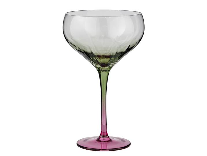 Verre à cocktail DIVINE 11 x 18 x 11cm Vert/Rose foncé/Vert/Rose vif