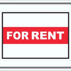 HB-Druck For Rent Schild mit Text Verkaufsschild A2 (420x594mm)