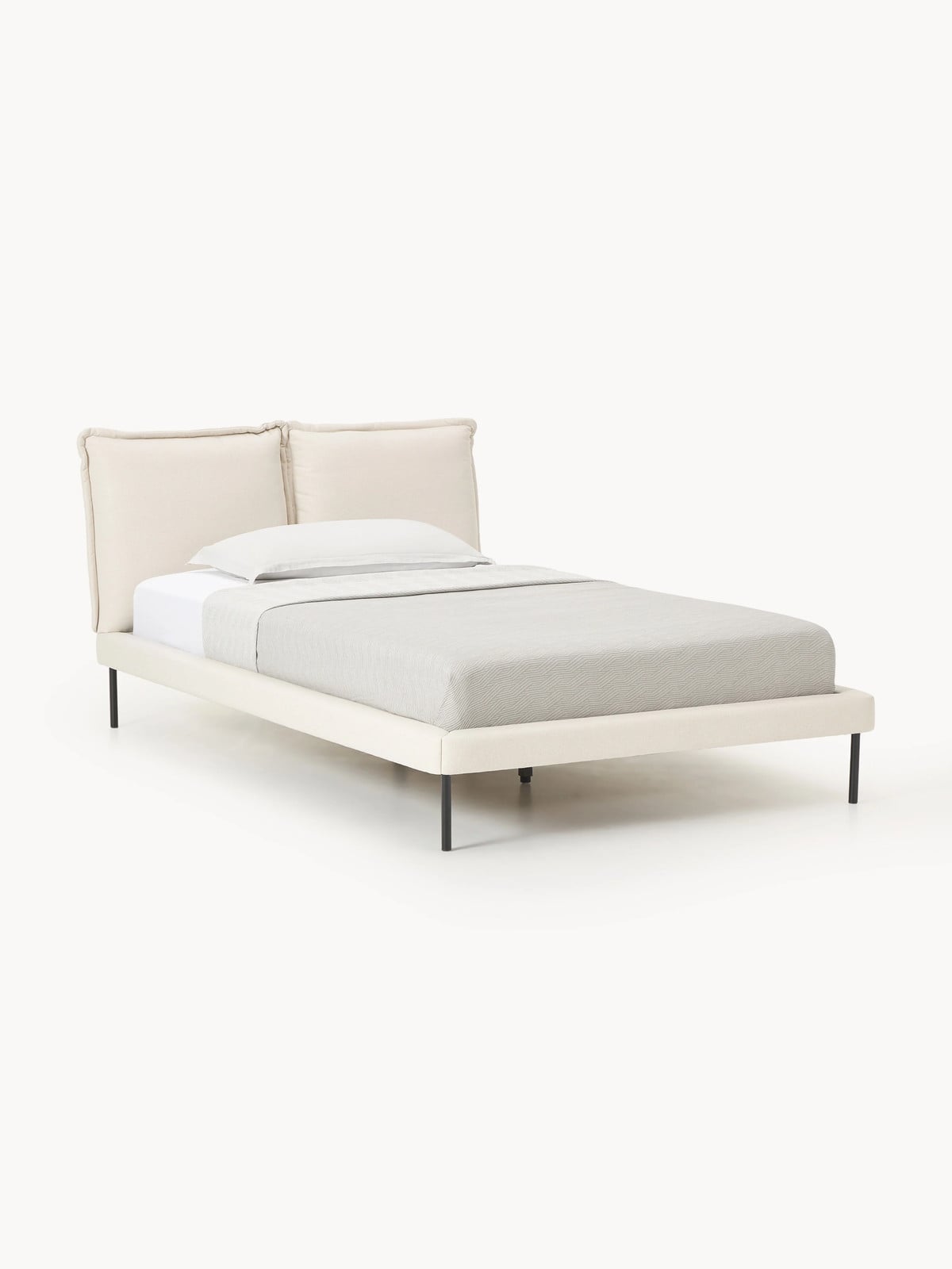 Westwing Collection Amelia Gestoffeerd bed 120 x 200 cm