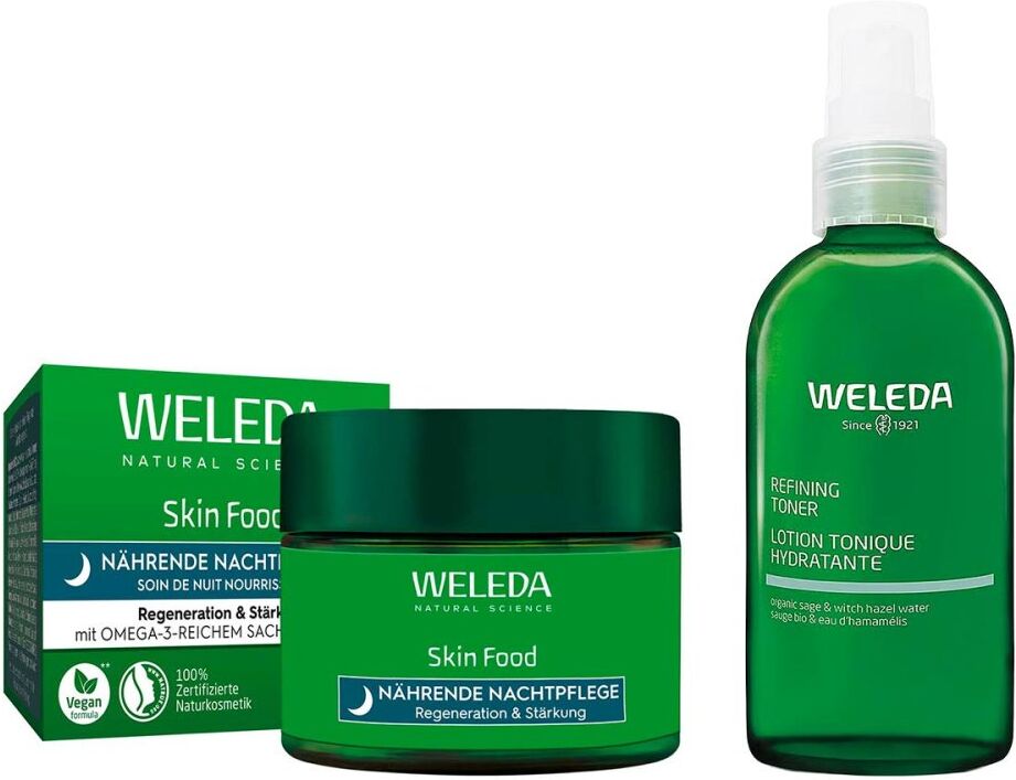 Weleda Skin Food Nachtpflege & Refining Hydra Toner 1Set