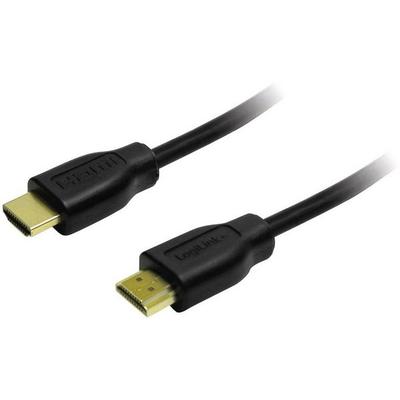 LogiLink HDMI Anschlusskabel HDMI-A Stecker, HDMI-A Stecker 1.50 m Schwarz CH0036 4K UHD HDMI-Kabel