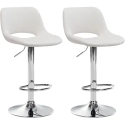 2er Set Barhocker Camden Samt chrom