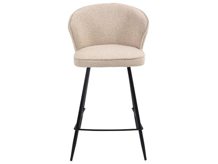 Chaise snack effet laine bouclette sable