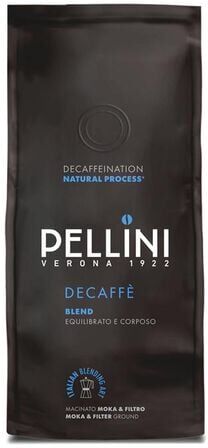 Pellini Caffè - Entkoffeiniert - Gemahlener Kaffee 185 G - MaxiCoffee