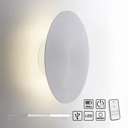 Paul Neuhaus LED Wandleuchte AKKU PUNTUA, Akkubetrieb, Klettverschluss, Aluminium