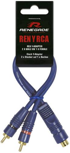 Renegade RENYRCA Y-Cinchkabel 25.00cm [2x Cinch-Stecker - 1x Cinch-Buchse]