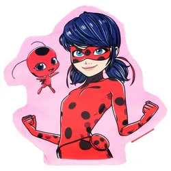 COFI 1453 Miraculous Ladybug Kuschelkissen – Flauschiges Kinderkissen