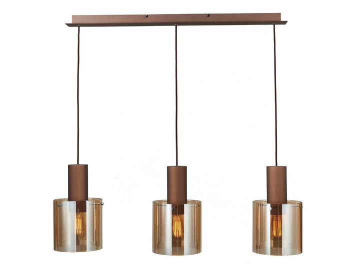 Dieter Knoll Hängeleuchte, Bernsteinfarben, Metall, Glas, 20x120x90 cm, Lampen & Leuchten, Innenbeleuchtung, Hängeleuchten, Pendelleuchten