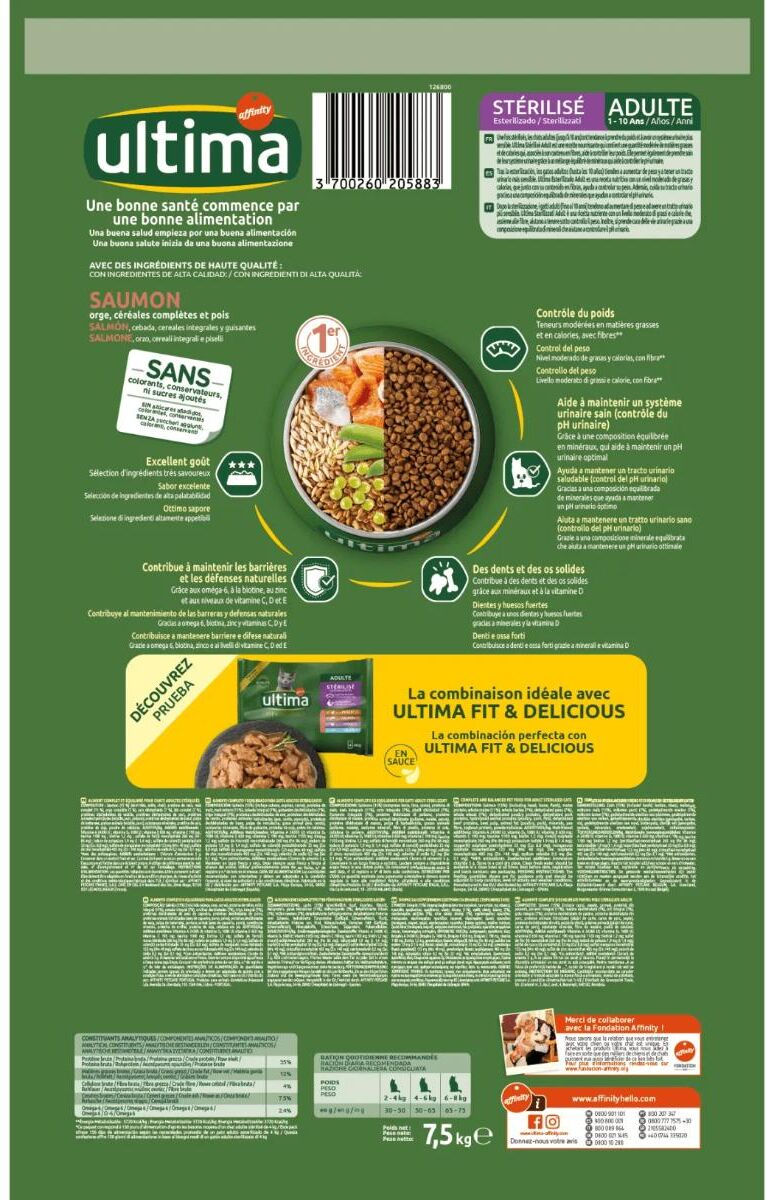 Ultima Cat Sterilized Salmone 7.5KG