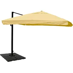 Décoshop26 - 3x4m (Ø5m) Restaurant-Sonnenschirm Polyester/Aluminium 26kg cremefarben mit Ständer 04_0003334