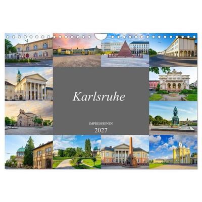 Karlsruhe Impressionen (Wandkalender 2027 DIN A4 quer), CALVENDO Monatskalender