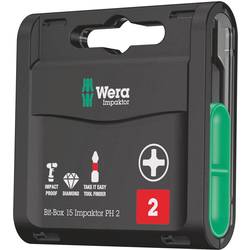 Wera Impaktor 05057752001 Bit-Set 15teilig Sechskant Impaktor-Technologie