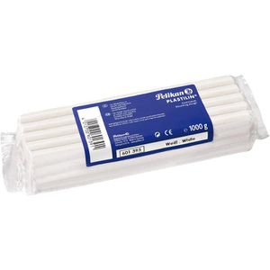 Pelikan Knete Plastilin, 601393, ab 3 Jahren, weiß, 1000g