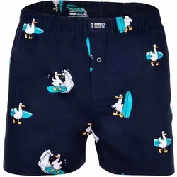 HAPPY SHORTS Happy Shorts Herren Webboxershorts - American Style, Baumwolle, gemustert, Größe L in Bunt Bunt