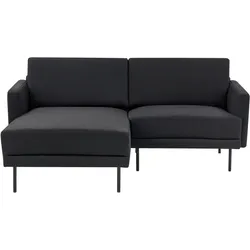 ECKSOFA 2-Sitzer Stoff Schwarz rechtsseitig Breda