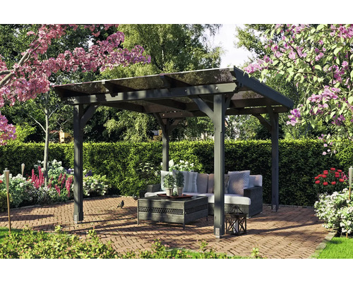 Pavillon SKAN HOLZ Marseille 327 x 350 cm schiefergrau