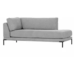 Modulsofa Couple Lounge Element rechts, weicher Melange-Stoff, modern, hellgrau, flexibel kombinierbar