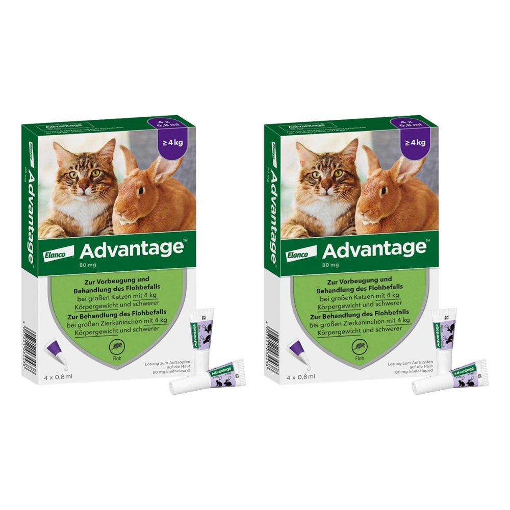 Elanco Deutschland GmbH Advantage 80 mg für gr.Katzen und gr.Zierkaninchen 08102633