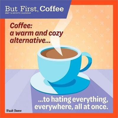 But First Coffee 2027 12 X 24 Inch (Hanging) Monthly Square Wall Calendar Plastic-Free