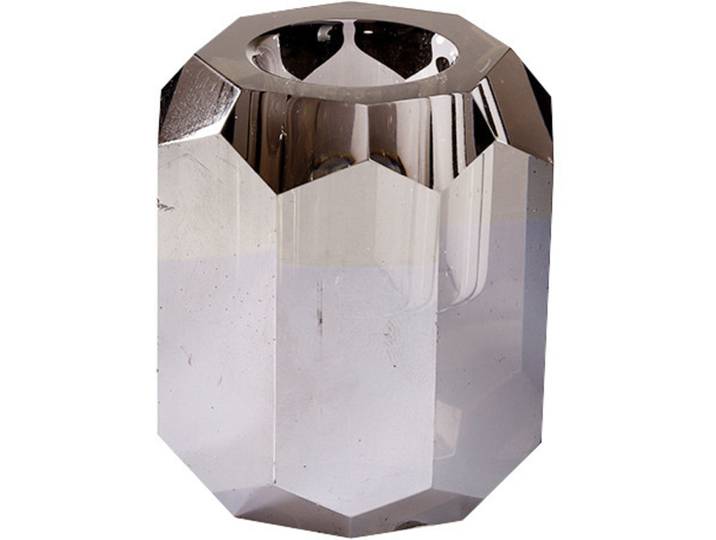 Kerzenständer Natural grau Glas H 6 cm - Kerzenständer