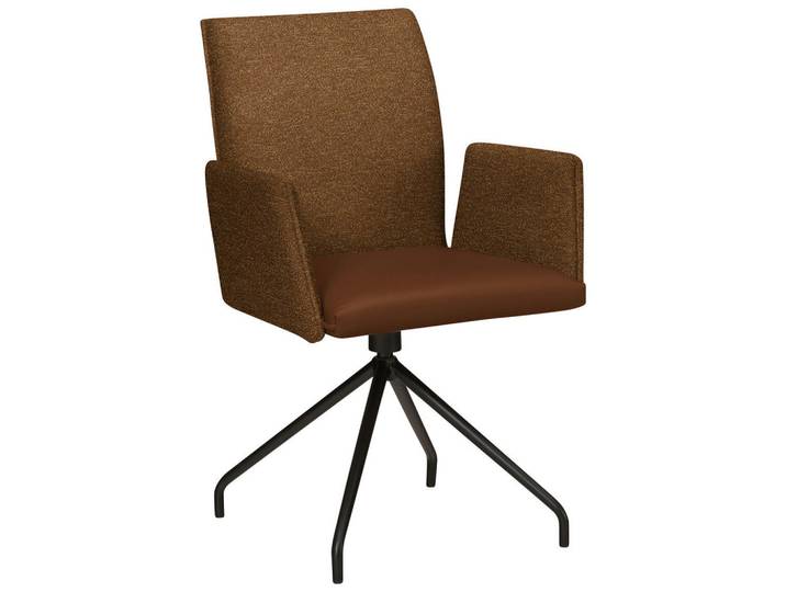 Moderano Armlehnstuhl, Rost, Metall, rund, 60x91x60 cm, Stoffauswahl, Typenauswahl, Sitzfläche 360° drehbar, Esszimmer, Stühle, Esszimmerstühle, Armlehnenstühle