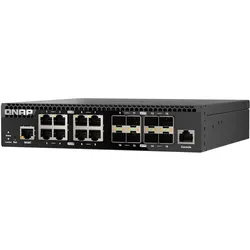 QNAP QSW-M3216R-8S8T (16 Ports), Netzwerk Switch, Schwarz