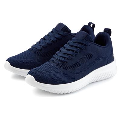 Sneaker H.I.S "Schnürschuh, Halbschuh, Freizeitschuh, Schnürhalbschuh", Herren, Gr. 43, Textil, blau (marine), Obermaterial: 100% Textilmaterial. Decksohle: 100% Textilmaterial. Futter: 100% Textilmaterial. Laufsohle: 100% Synthetik, unifarben,...