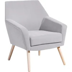 SESSEL Kachka Bezug Veloursstoff Buche natur / silber