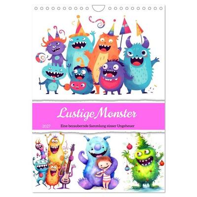 Lustige Monster - Eine bezaubernde Sammlung süsser Ungeheuer (Wandkalender 2027 DIN A4 hoch), CALVENDO Monatskalender