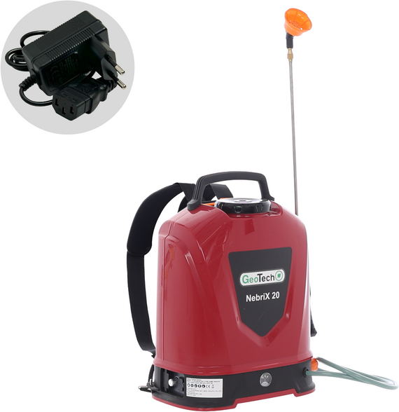 GeoTech NEBRIX 20 - Pompe de pulvérisation à dos à batterie - 20 litres - 12 V 8 Ah
