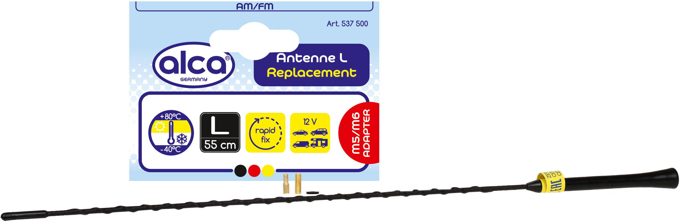 Alca Antennenkopf Antennen-Ersatzstab L 55 Cm 537500