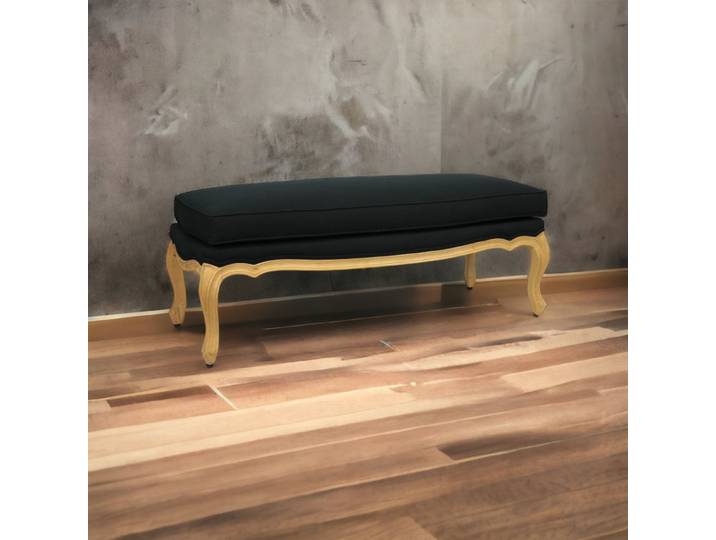 Banquette Baroque en Tissu - noir