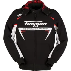 Furygan Sektor Roadster, Textiljacke wasserdicht - Schwarz/Weiß/Rot - XL